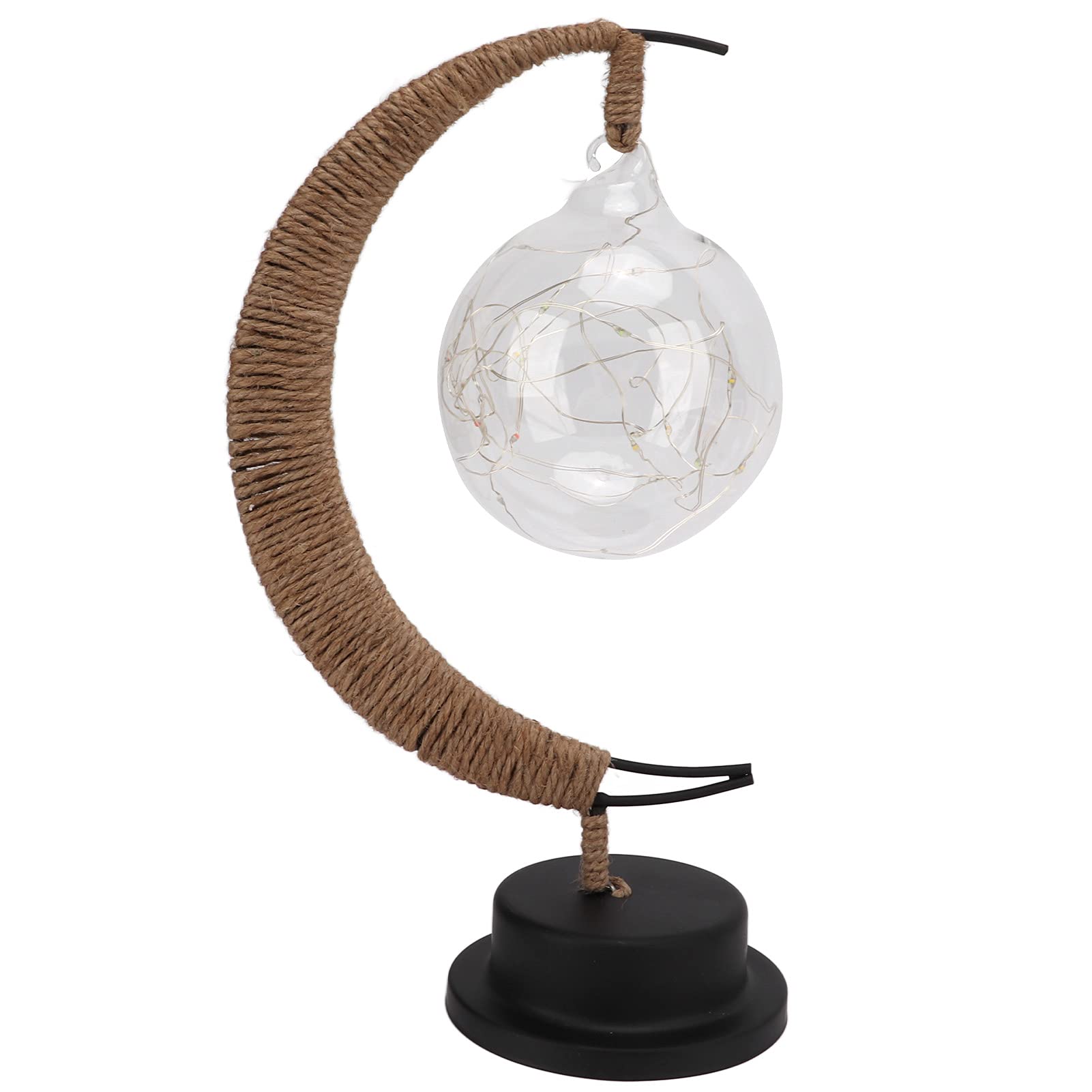 01 Moon Night Light - Durable LED Moon Ball Lamp with Wrought Iron Handcrafted Base & Lamp Cover | Bedroom, Living Room Decor for Teens & Adults | Perfect for Nursery, Romantic Ambiance, Gift Giving