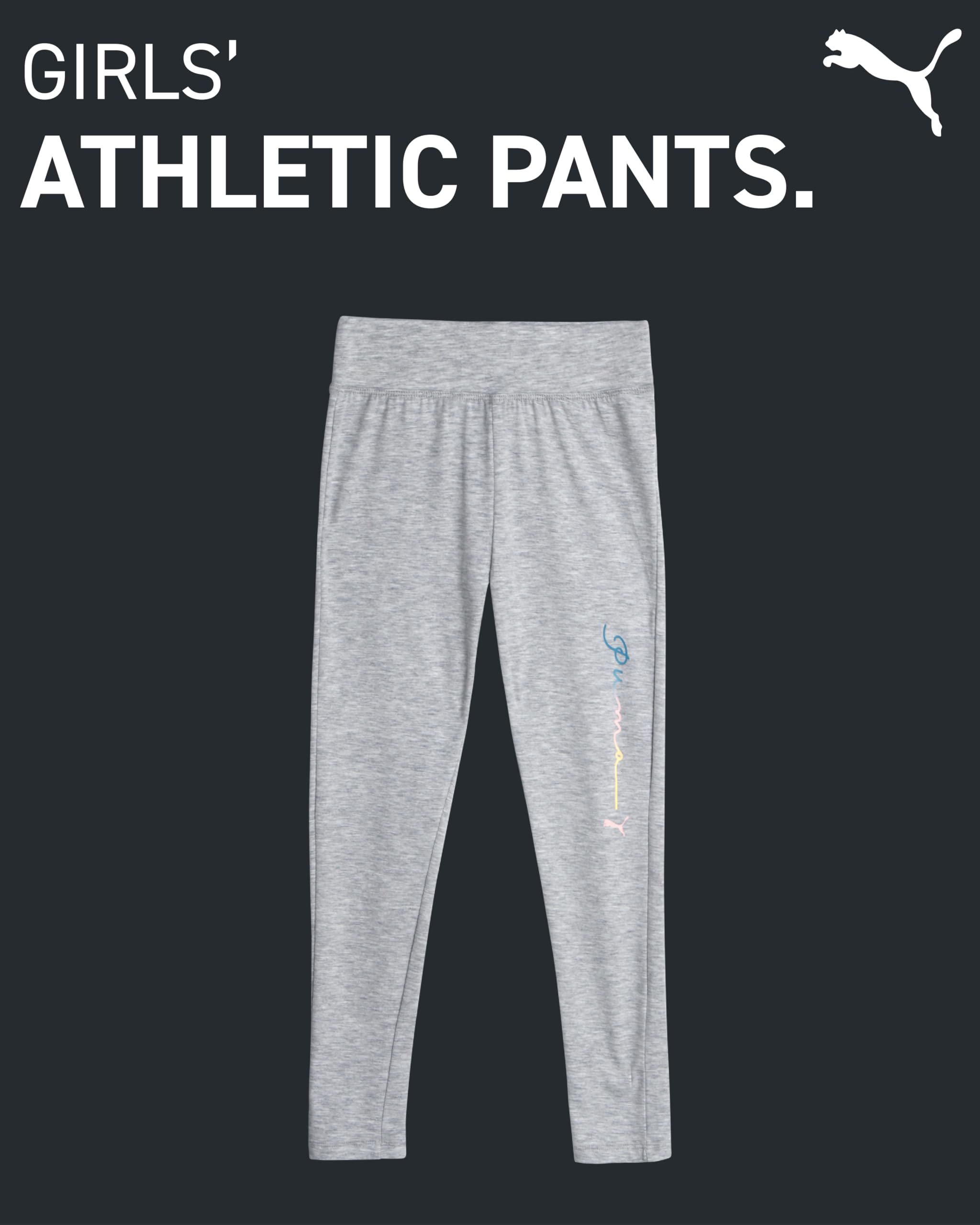 PUMA Girls' Stretch Athletic Leggings - Comfortable Yoga Pants for Active Kids - Flare & Basic Styles (S-XL) - Perfect for School, Sports & Playtime