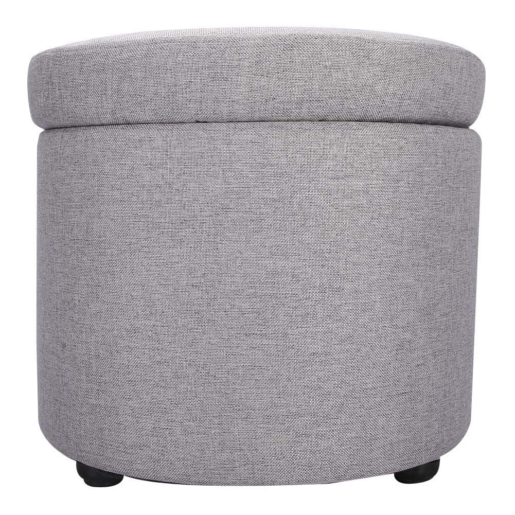 Modern Round Storage Stool - Multifunctional Coffee Table Footstool for Living Room & Bedroom