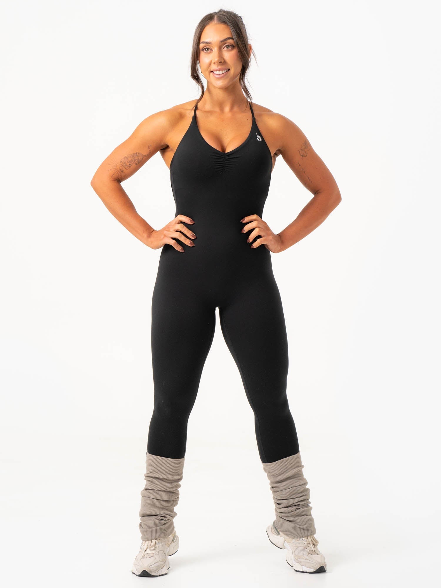 Ash Stonewash Leg Warmers for Women - Cozy Knit Winter Accessories for Dance, Yoga & Cold Weather Outfits