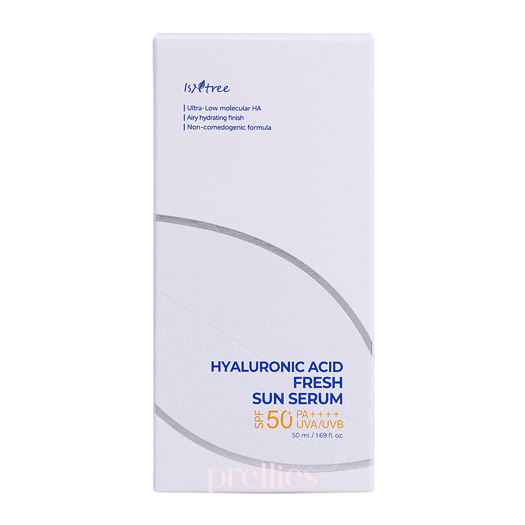 ISNTREE Hyaluronic Acid Fresh Sun Serum SPF50+ PA++++ 50ml - Hydrating Sunscreen for Face, Oil-Free & Non-Greasy, Daily UV Protection - Perfect for Outdoor Activities & Summer Skincare