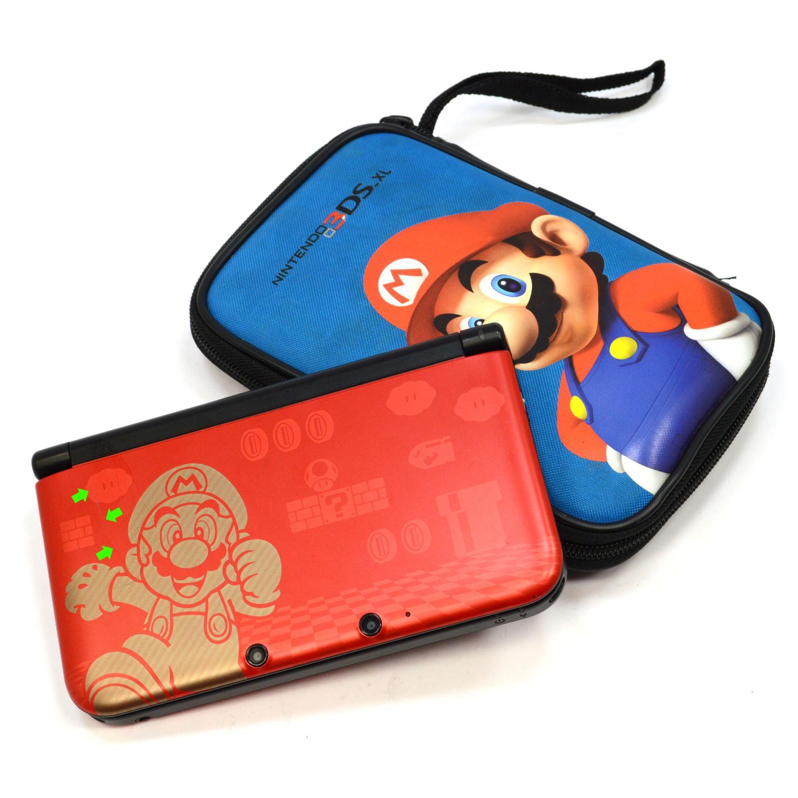 Refurbished Nintendo 3DS XL Limited Edition Super Mario Bros 2 Red Console with NFC Reader - Portable Gaming System for Kids & Adults, Perfect for Travel & Home Entertainment