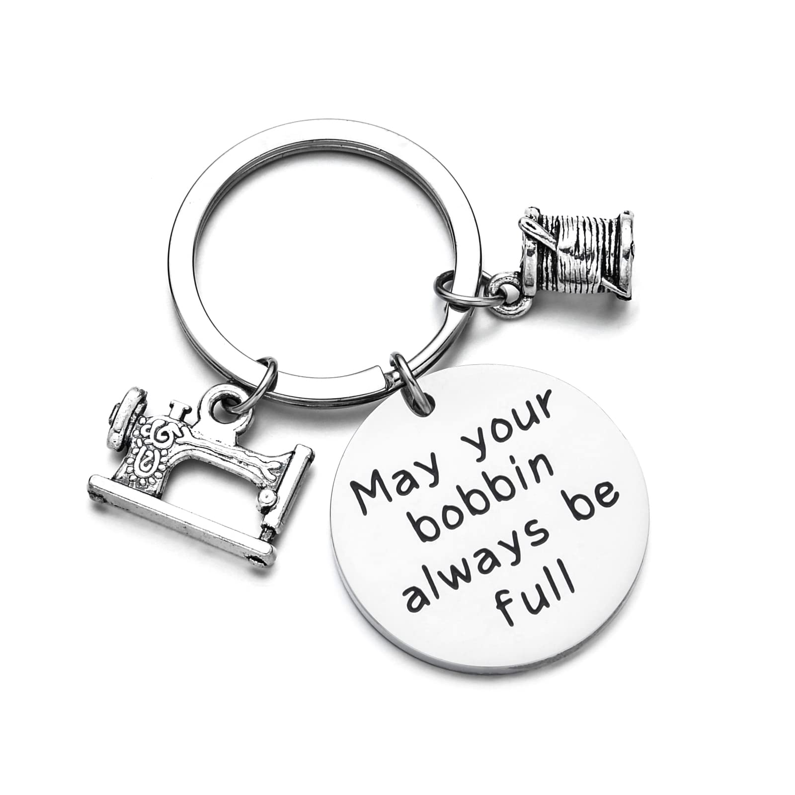 Unique Sewing Keychain for Women & Men - Perfect Quilting Gift for Sewing Lovers - Ideal Christmas & Birthday Present - Great for Crafters, DIY Enthusiasts & Sewing Accessories Organization