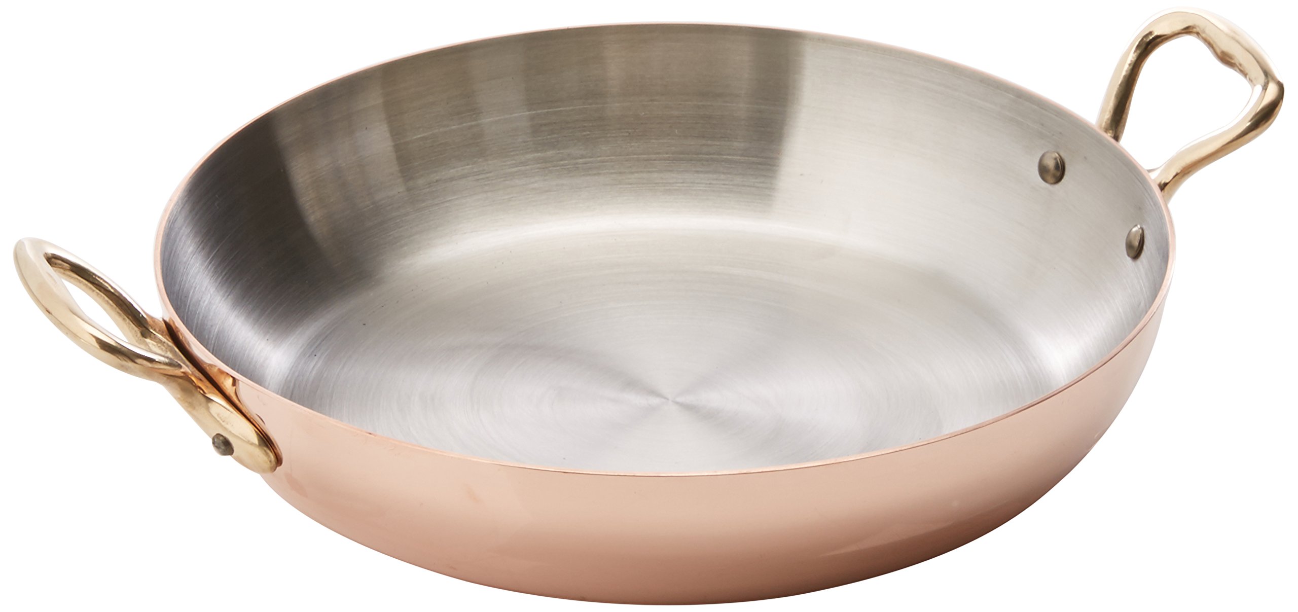 Premium Mauviel M'Heritage 8-Inch Copper Round Pan with Bronze Handle - Handcrafted in France - Perfect for Sautéing, Frying & Gourmet Cooking