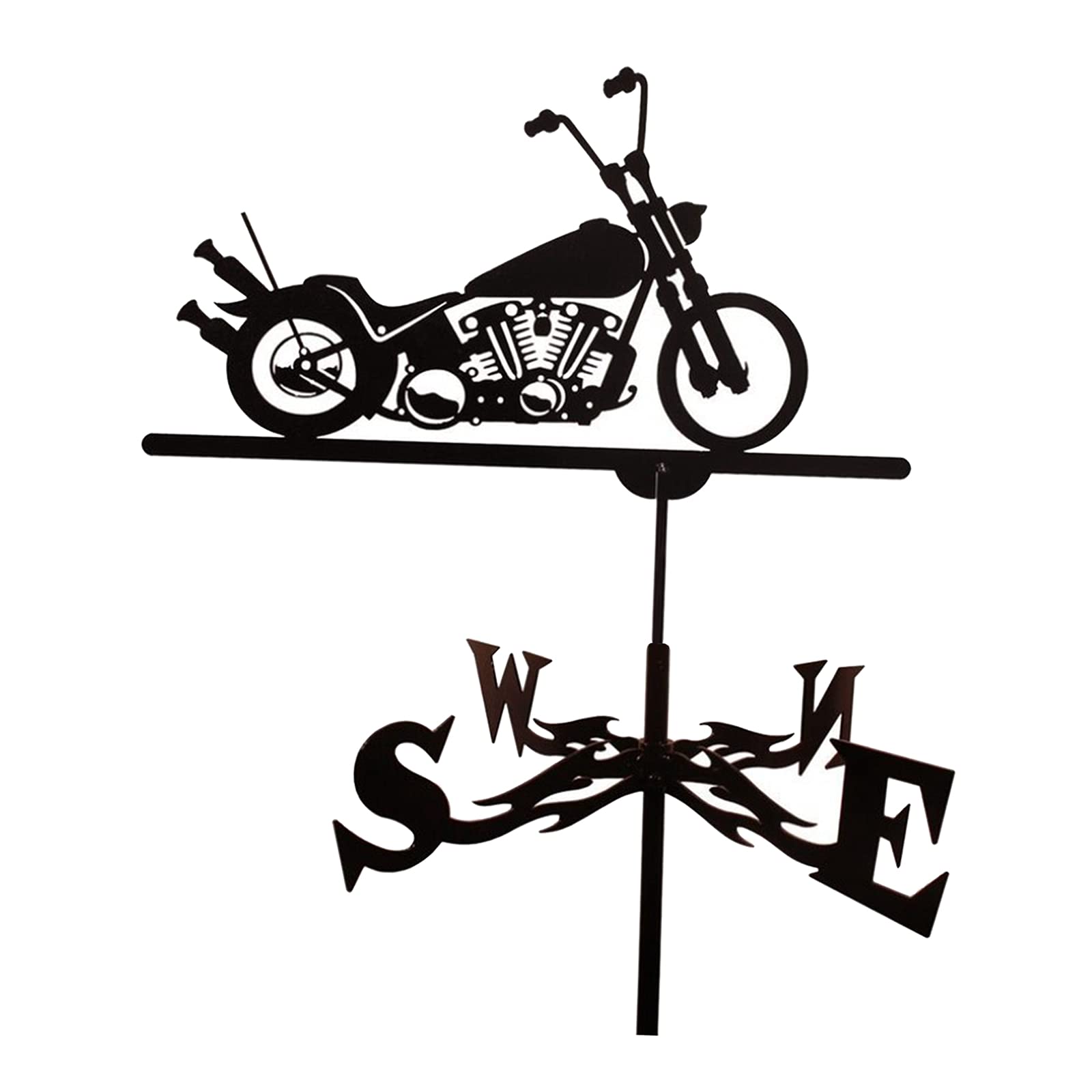 Vintage Style Stainless Steel Witch Weather Vane - Wind Direction Indicator for Garden, Yard, Roof & Architecture | Outdoor Decor & Motorcycle Accessory | Perfect for Gothic Home Decor & Witchcraft Enthusiasts