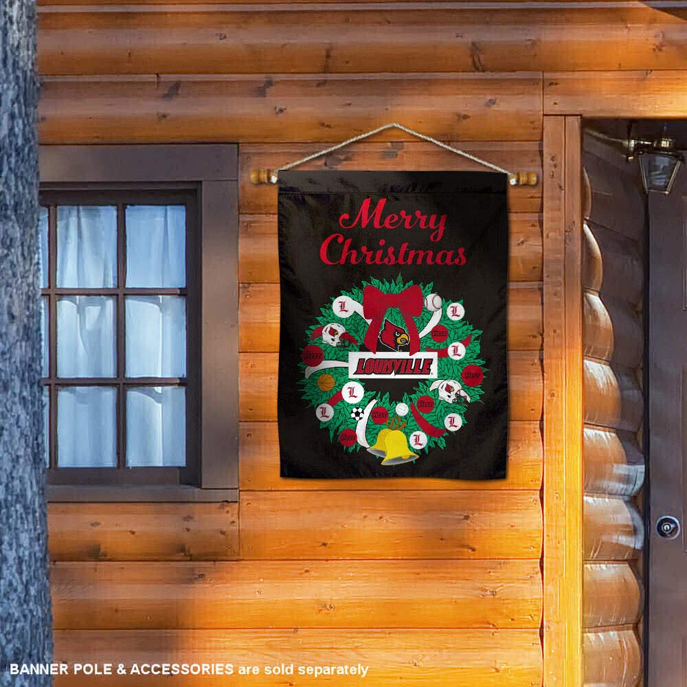 Louisville Cardinals Happy Holidays Christmas Banner Flag - Perfect for Home Decor, Game Day, and Festive Celebrations