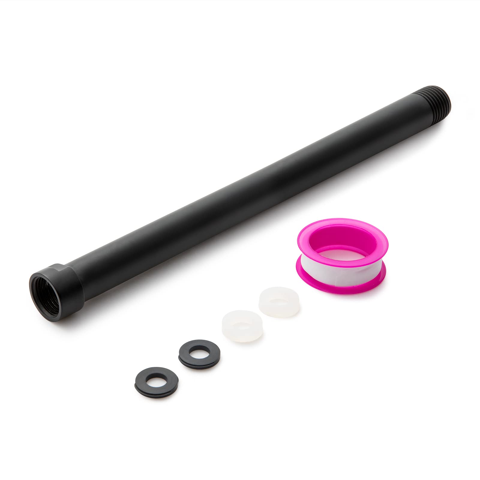 OFFO 10 Inch Shower Head Extension Arm - 304 Stainless Steel Shower Pipe Extender with Matte Black Finish | Perfect for Bathroom Renovation & Adjustable Shower Height | Ideal for Hotels, Apartments and Home Use