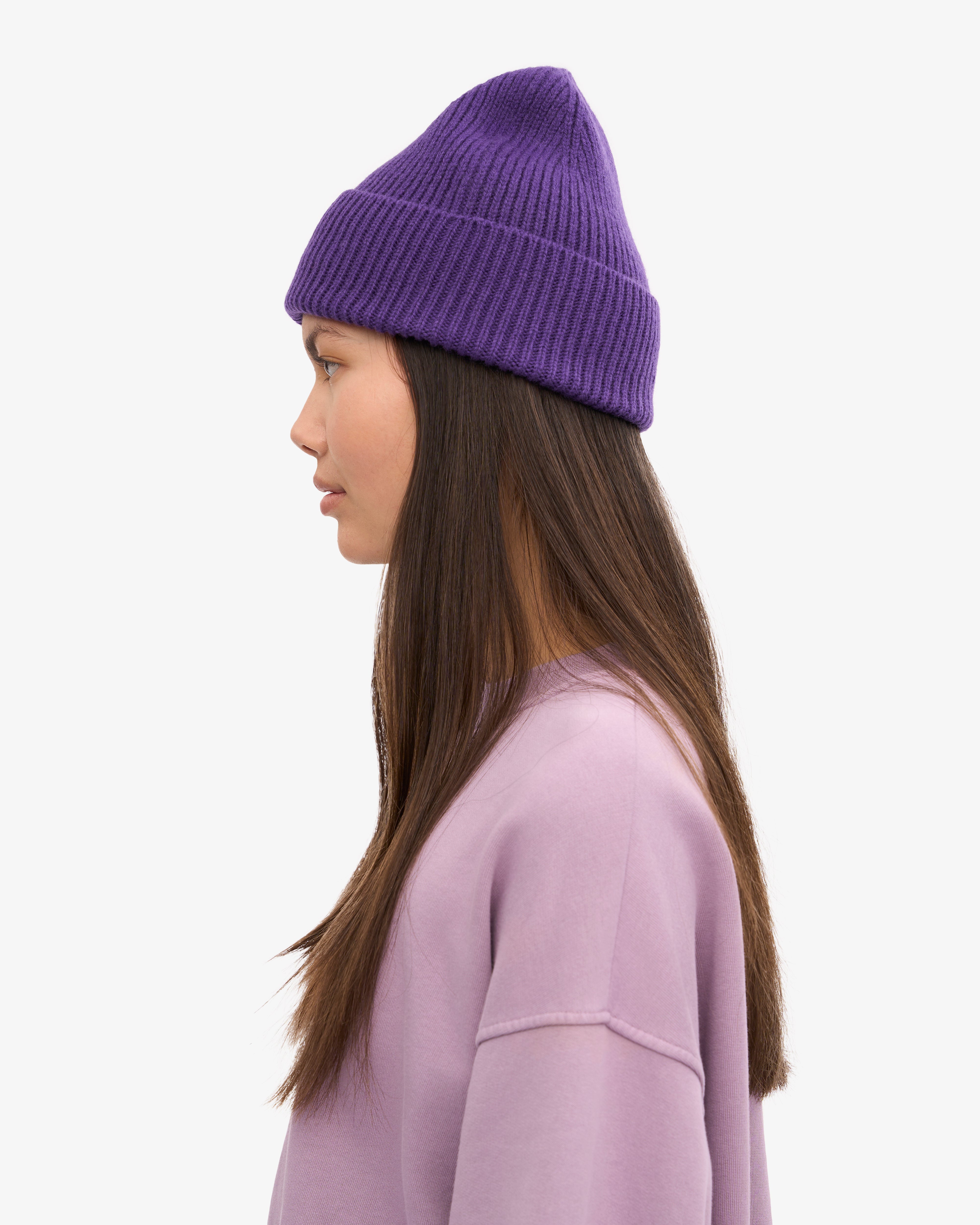 Premium Merino Wool Beanie for Men & Women - Ultra Violet Winter Hat - Soft, Warm & Breathable for Skiing, Hiking & Outdoor Activities