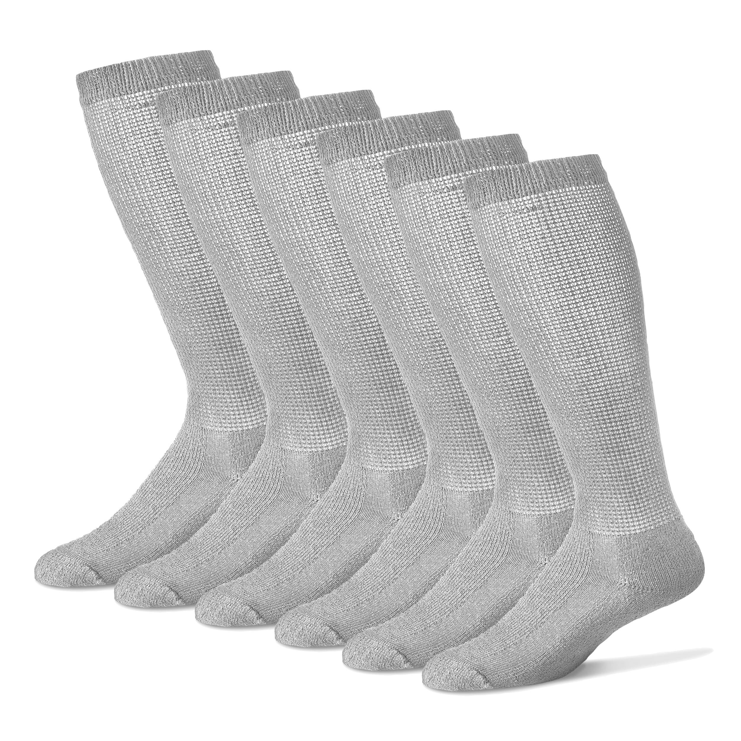 Physicians' Choice Diabetic Socks for Men - 12 Pack Over The Calf Compression Socks for Circulation & Swelling Relief - Ideal for Diabetes, Travel & Daily Comfort