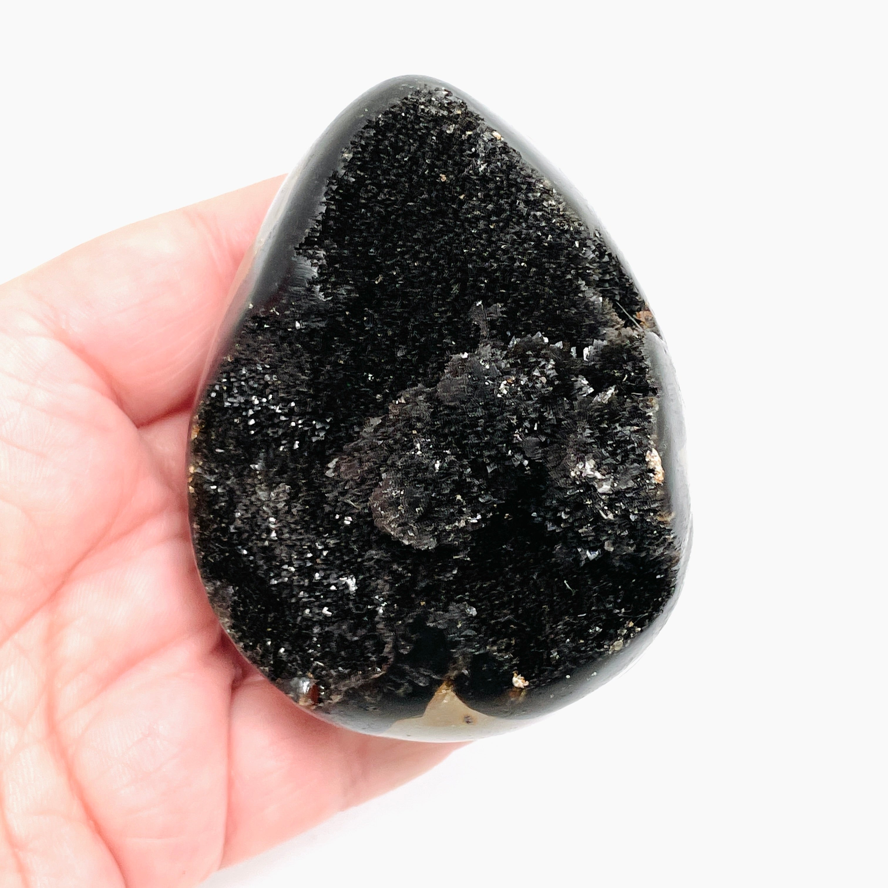 Natural Septarian Egg Stone - Unique Healing Crystal for Meditation, Home Decor & Spiritual Gifts | Perfect for Yoga Spaces, Office Desks & Crystal Collections