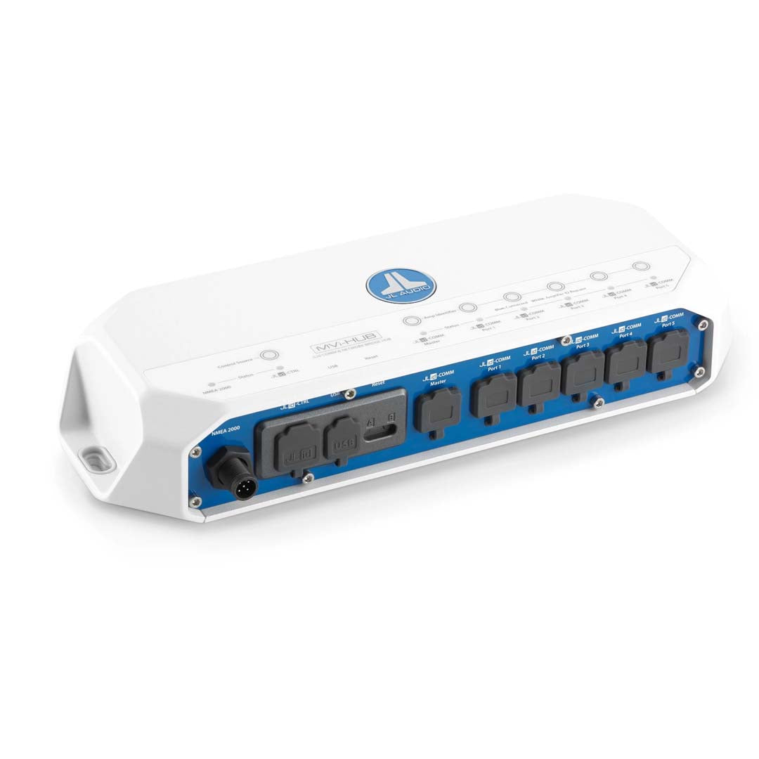 JL Audio MVi HUB - Jlid COMM & Network Bridge Hub for MVi Amplifiers | Marine & Car Audio System Integration | Perfect for Boats, RVs & Custom Vehicles