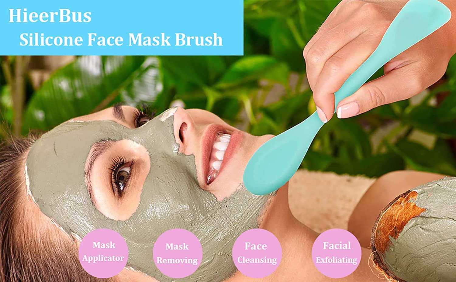 MAPPERZ Silicone Facial Cleansing Brush - Gentle Exfoliating Face Wash Brush for Pore Cleansing & Blackhead Removal | Handheld Face Pack Applicator | Perfect for Daily Skincare Routine & Spa Treatments