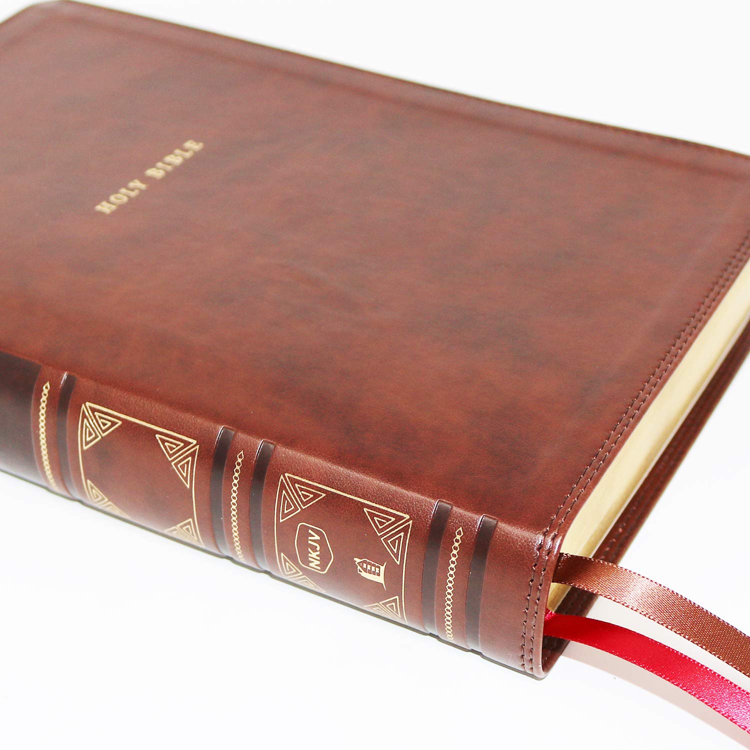 NKJV Leathersoft Bible - Red Letter, Thumb Indexed for Easy Study & Worship