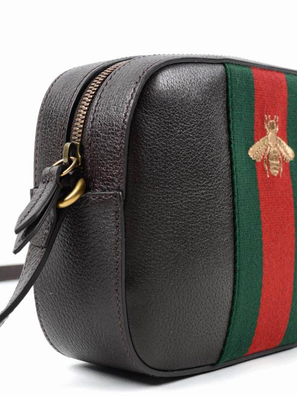 Gucci Bee Embroidered Leather Shoulder Bag for Women - Luxury Designer Handbag for Work, Travel & Everyday Use