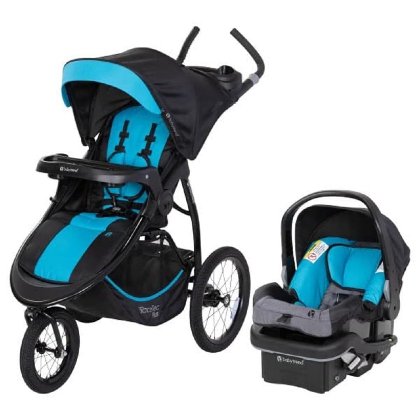 Baby Trend Expedition Race Tec PLUS Jogging Stroller Travel System with EZ-Lift PLUS Infant Car Seat - Ultra Marine Blue | Lightweight Baby Stroller & Car Seat Combo for Newborns | Perfect for Jogging, Shopping & Air Travel