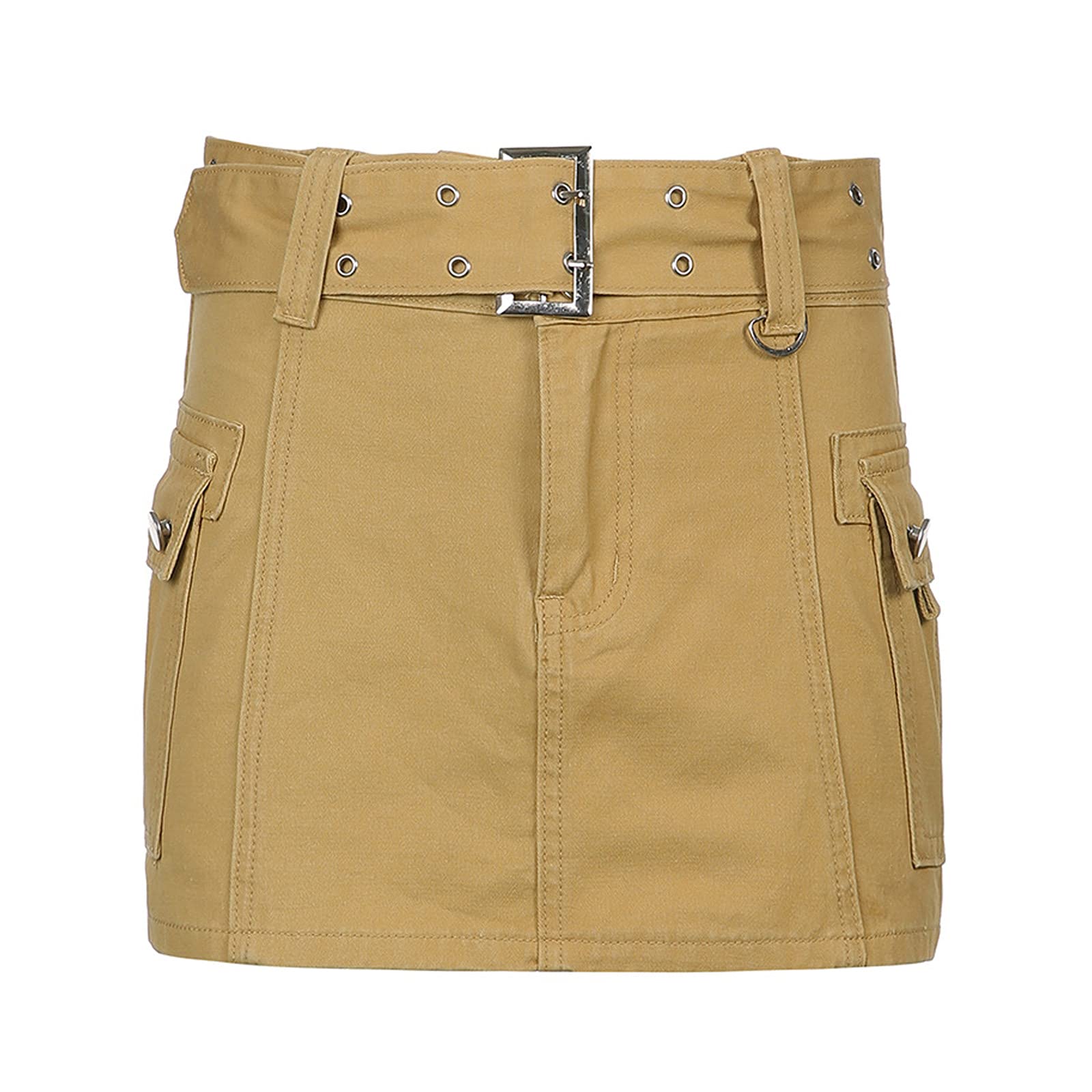 Y2K Women's Cargo Skirt - Harajuku Style A-Line Mini Skirt for Summer | Streetwear Fashion, Casual Outfits & Festival Wear