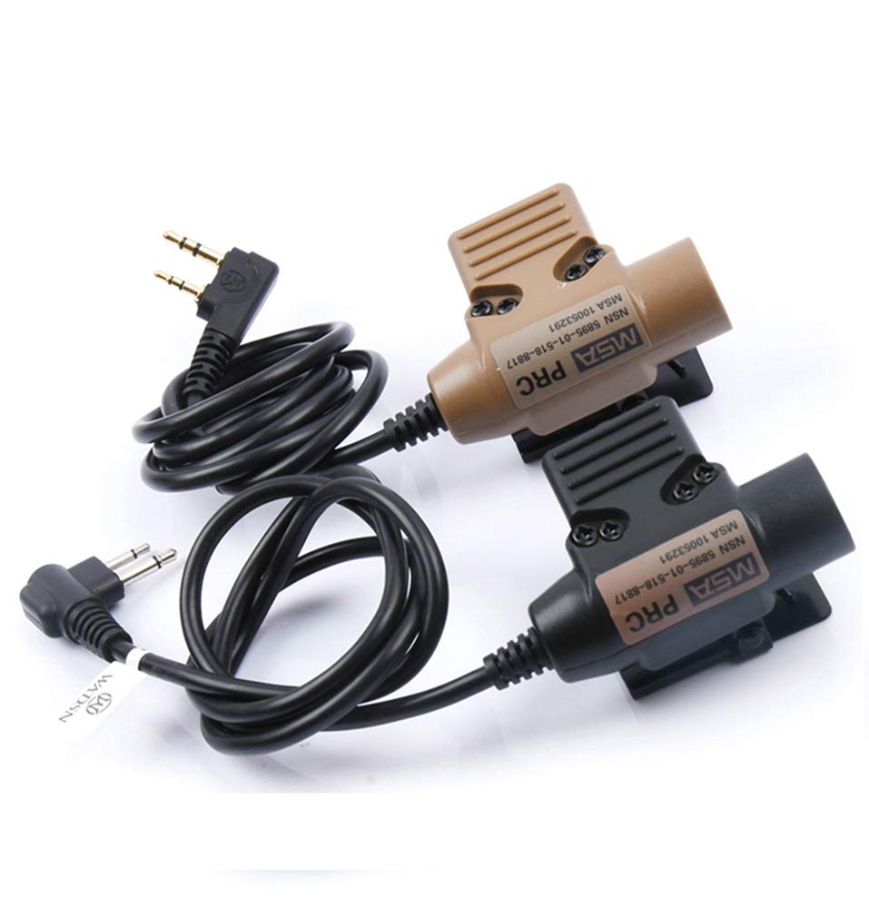 Tactical U94 PTT Headset Push-to-Talk Accessory for COMTAC MSA EARMOR TCA TRI Headphones - Military Communication, Airsoft Gaming, and Professional Radio Use