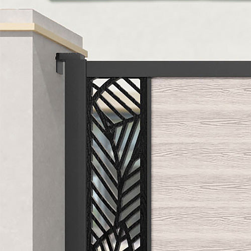 Classic Straight Top Driveway Gate - Mid Stone Finish with End Screen | Durable & Stylish Driveway Entry Solution for Homes & Estates