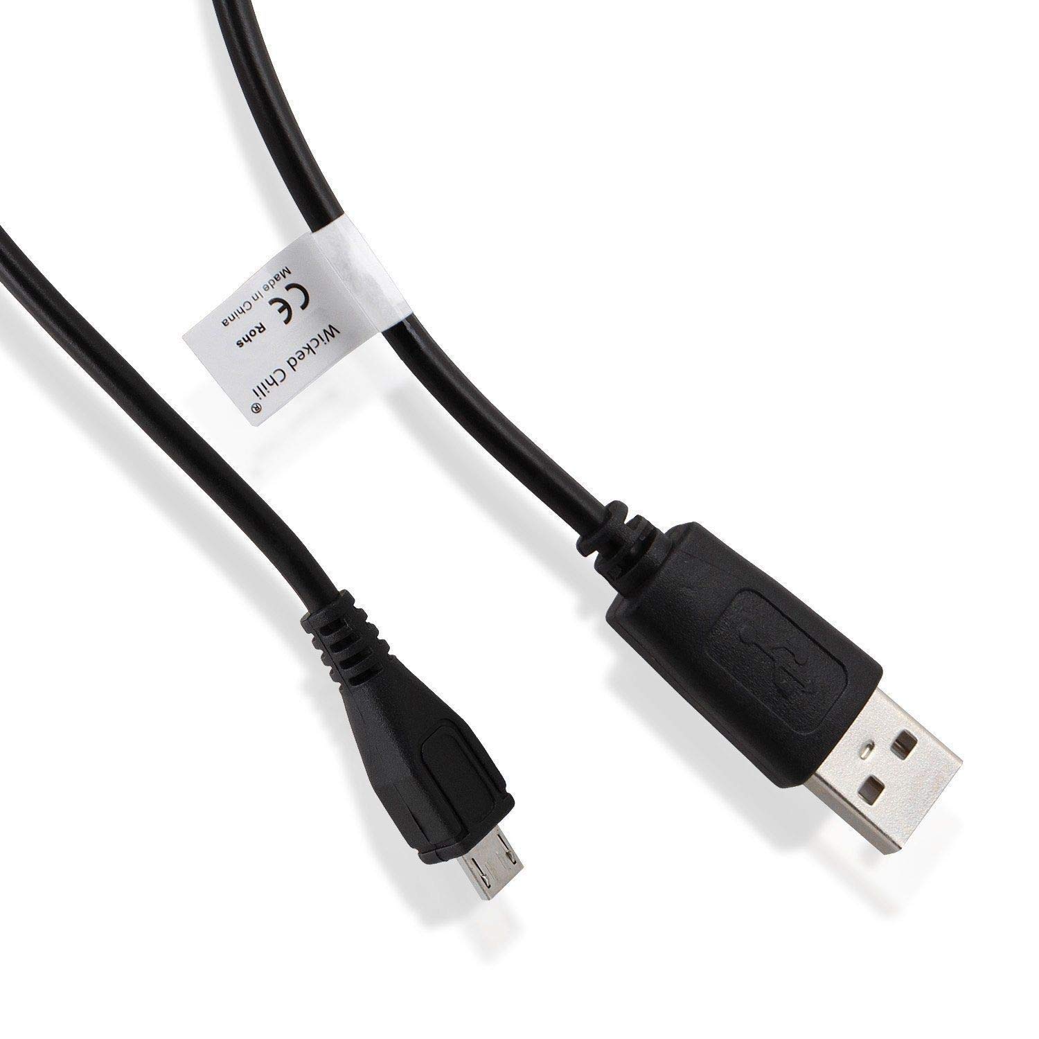 Premium 2X Charging Cable for PS4 Controller - 1.8m Micro USB Cable Compatible with Playstation 4 & DualShock 4 - Fast Charge & Play with Hi-Speed USB 2.0 - Durable Black Gaming Accessory for Home & Travel Use