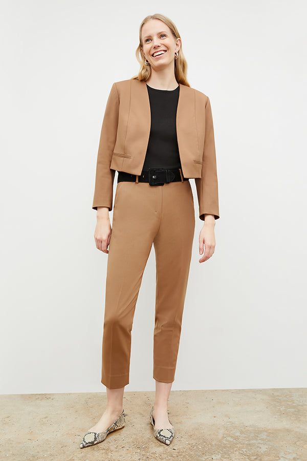 Mejia Washable Wool Twill Pants in Camel Color - Comfortable & Durable Trousers for Office, Travel & Casual Wear