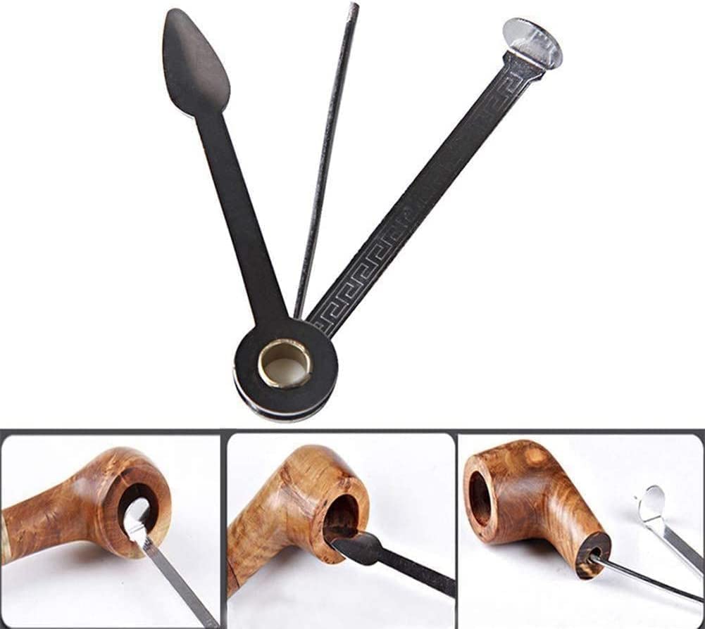 3 in 1 Stainless Steel Smoking Pipe Cleaning Kit - M6C3 Pipe Reamer, Tamper & Cleaner Tool Set for Tobacco & Herbal Pipes | Perfect for Daily Maintenance & Deep Cleaning