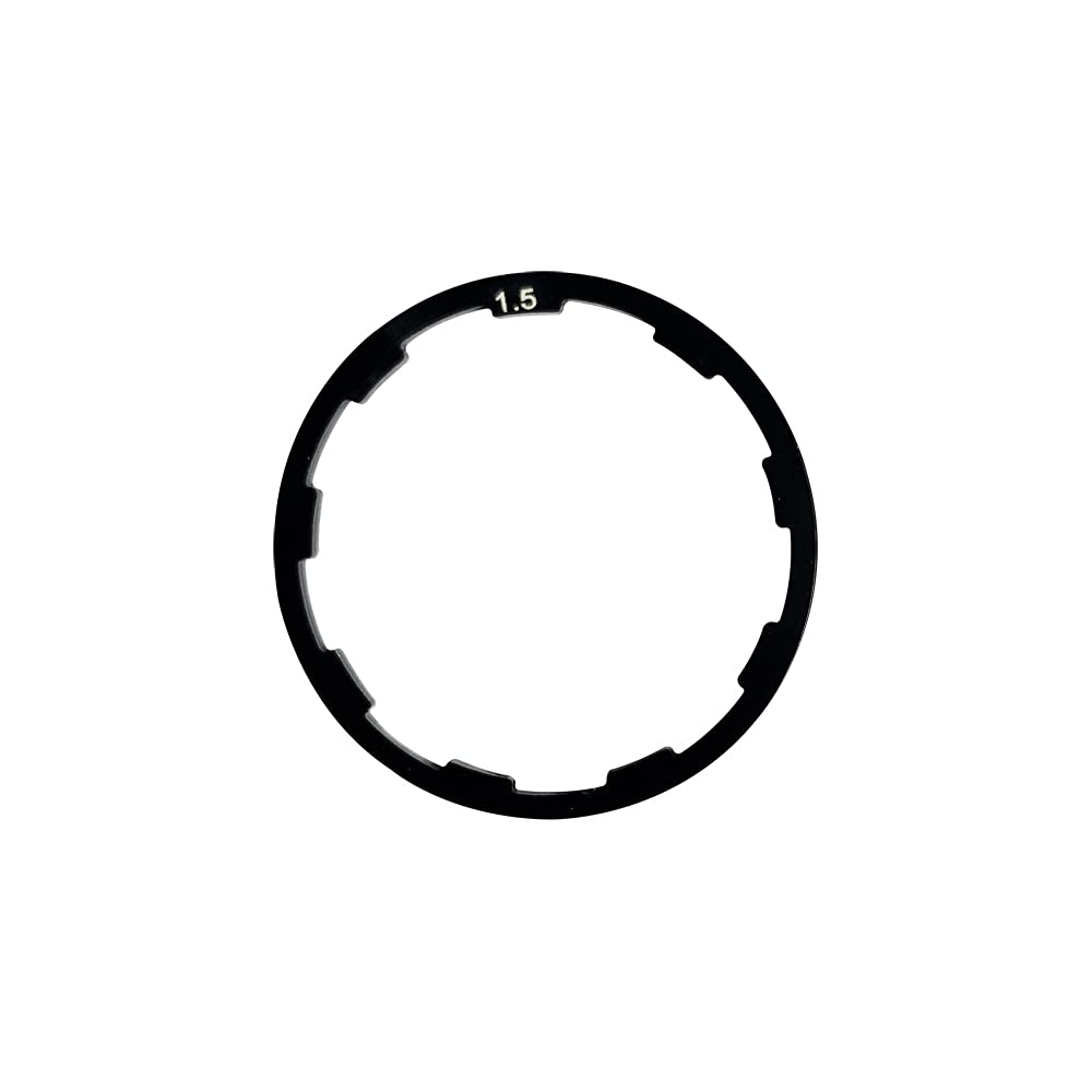 Premium Bicycle Flywheel Washer Spacer Kit - 1mm, 1.5mm, 2mm (3pcs) - Compatible with MTB & Road Bike Cassette, Headset, Hub & Bottom Bracket - Essential for Smooth Gear Shifting & Bike Maintenance
