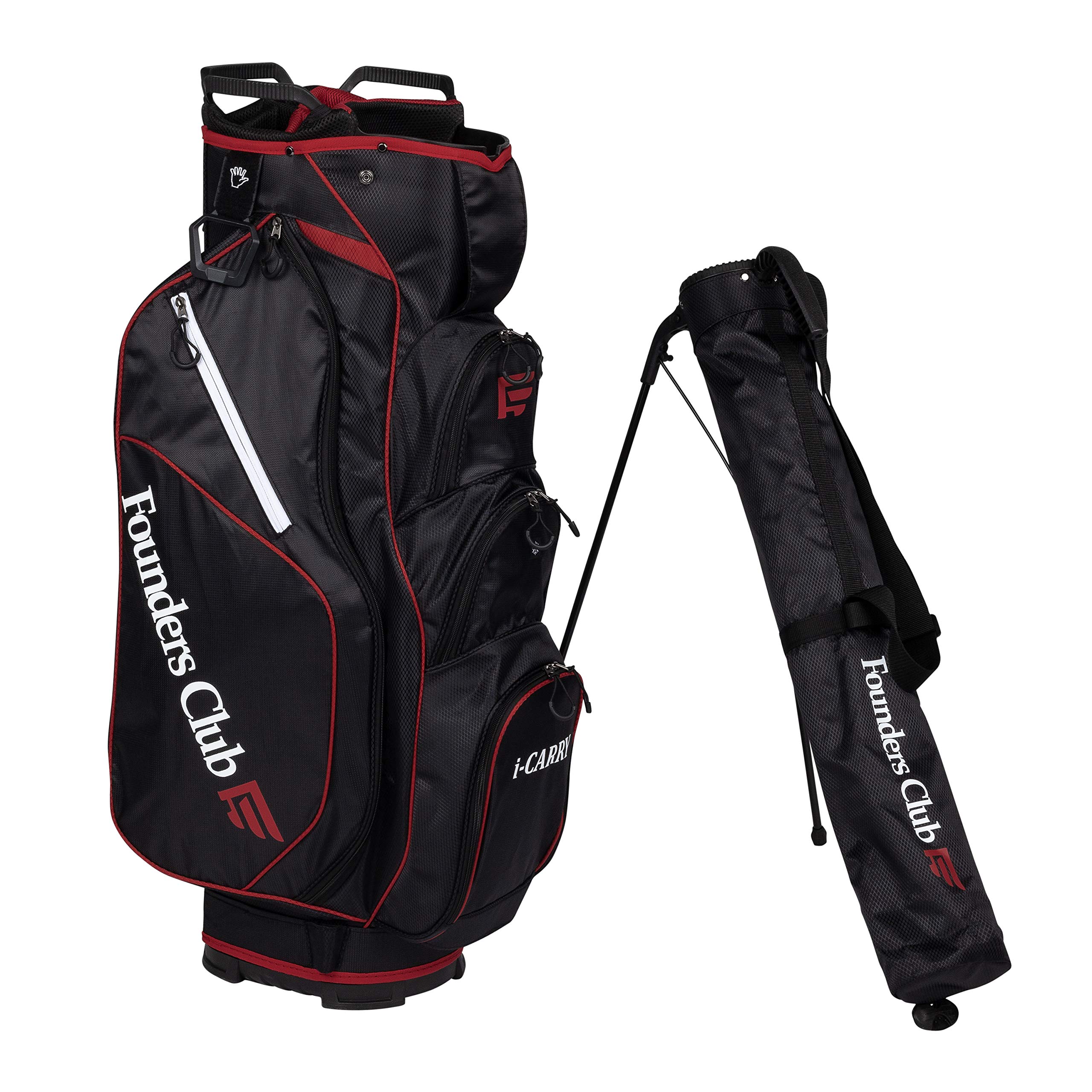 Founders Club 2 in 1 Golf Cart Bag with Removable Short Game Stand Bag - 15 Dividers - Perfect for Golf Tournaments & Practice Sessions