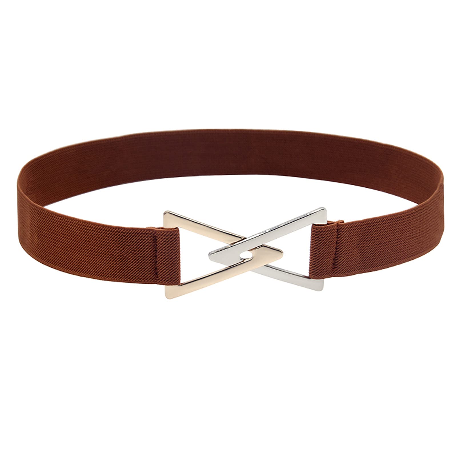 Women's Fashion Stretch Wide Belt with Buckle - Adjustable Elastic Waist Belt for Dresses, Skirts & Pants | Perfect for Office, Casual & Formal Outfits