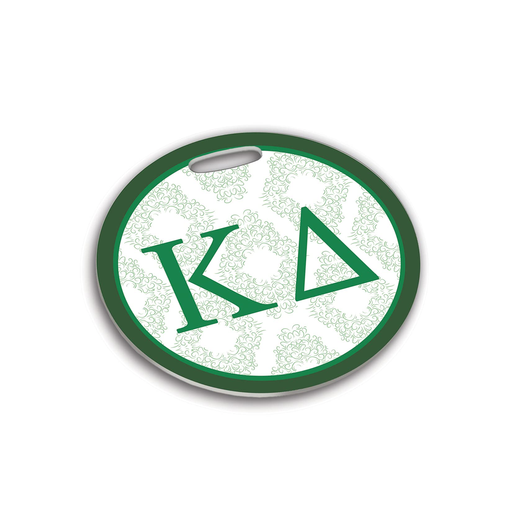 Kappa Delta Travel Luggage ID Bag Tag - Durable Round Plastic Label for Suitcases (Kappa Delta 3) - Perfect for Airports, Cruise Ships & Business Trips