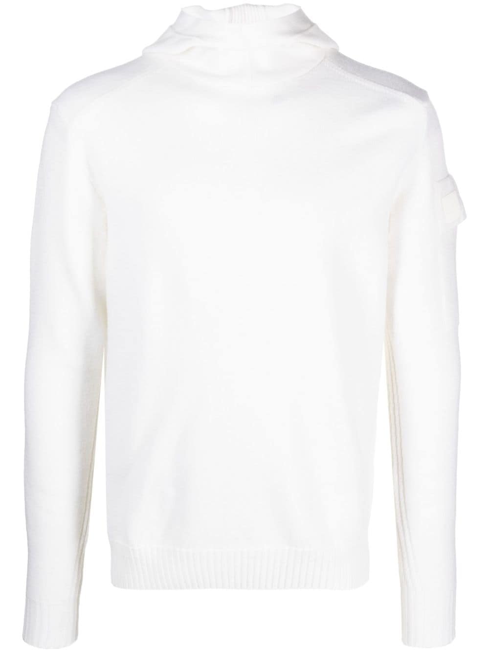 C.P. COMPANY METROPOLIS White Sweater for Men - Premium Cotton Knit Pullover for Casual & Streetwear Fashion | Perfect for Urban Outfits and Winter Layering