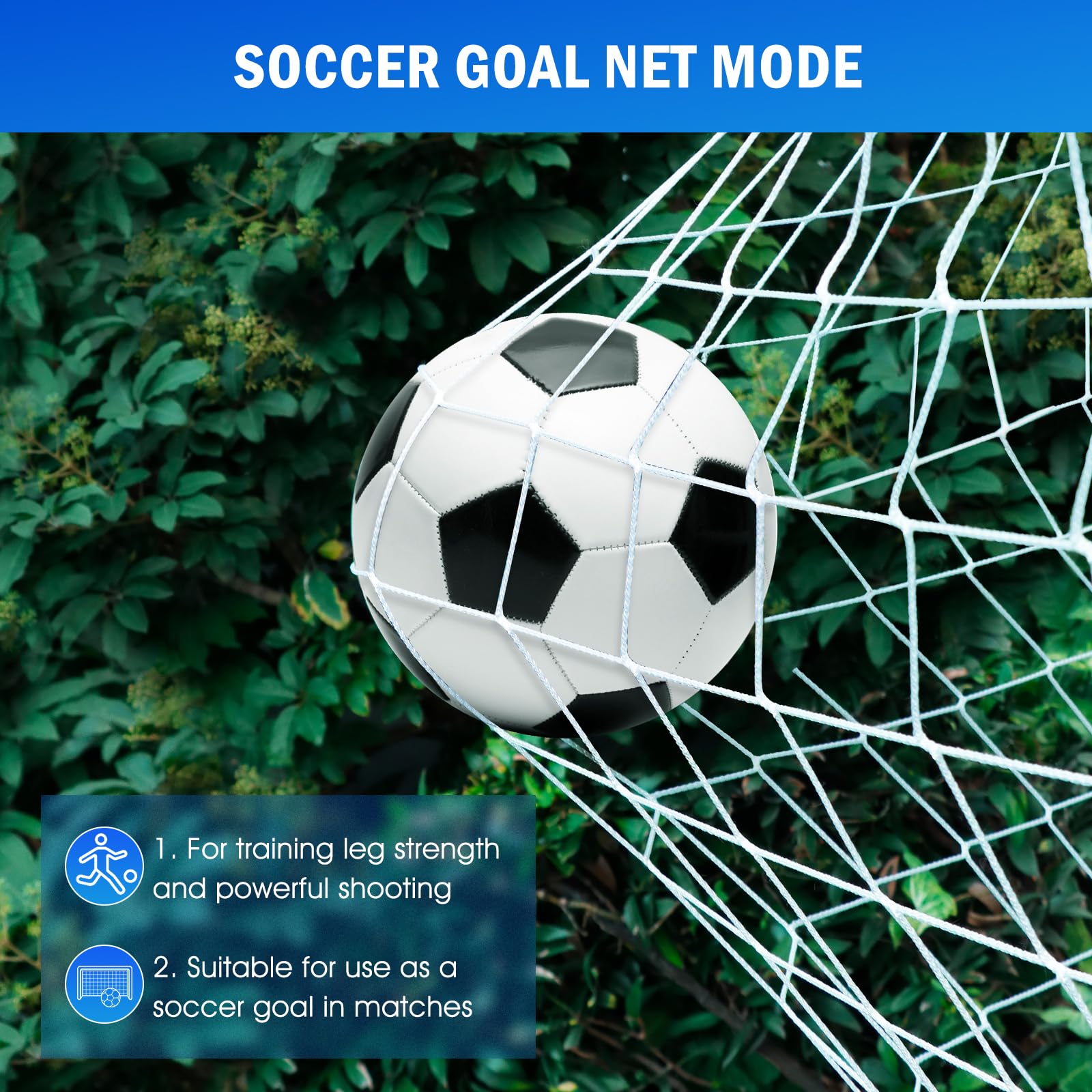 Dual-Mode Soccer Goal & Rebounder Net - Premium Durable Training Equipment for Shooting, Control & Passing Practice - Adjustable Angle for All Skill Levels - Perfect Soccer Gift for Kids, Teens & Adults - Ideal for Backyard, Park & Team Training Sessions