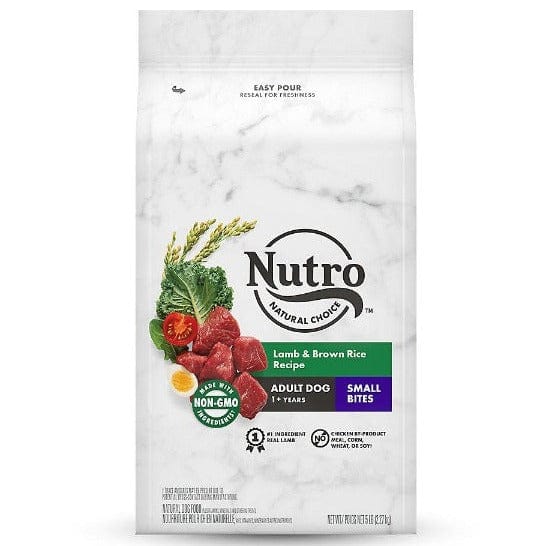 Nutro Natural Choice Lamb & Brown Rice Small Bites Adult Dry Dog Food - Premium Protein for Small Breed Dogs - Perfect for Indoor & Outdoor Feeding