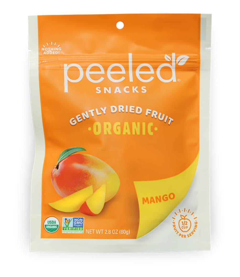 Organic Dried Mango Snacks - Healthy Vegan Fruit Strips, Gluten-Free, Non-GMO, No Added Sugar - Perfect for On-the-Go Lunches, Travel, Hiking & Office Snacking - 2.8 Oz Pack