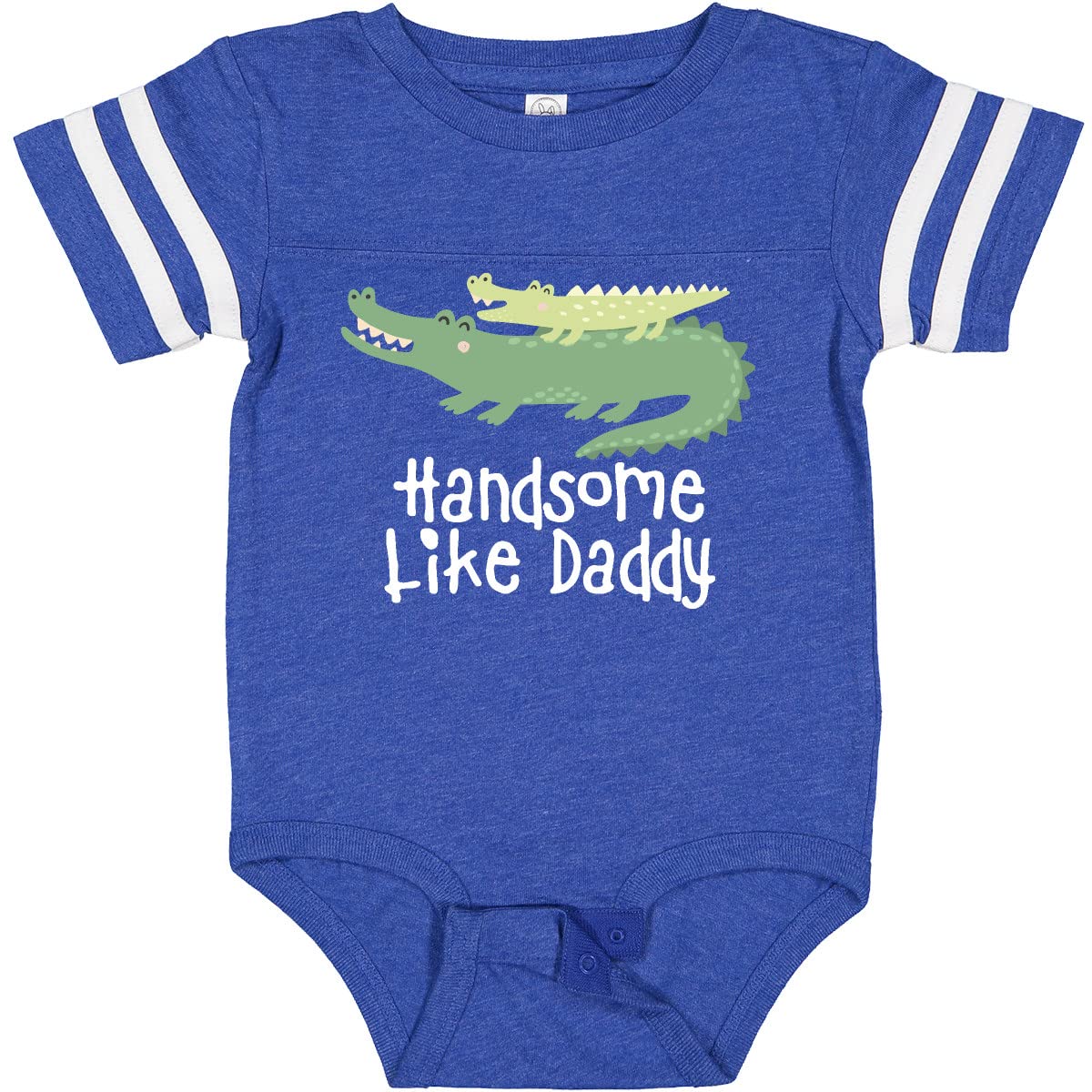 Inktastic Alligator Handsome Like Daddy Baby Boy Bodysuit - Cute Outfit for Newborns, Infants & Toddlers - Perfect for Family Photos, Playdates & Special Occasions