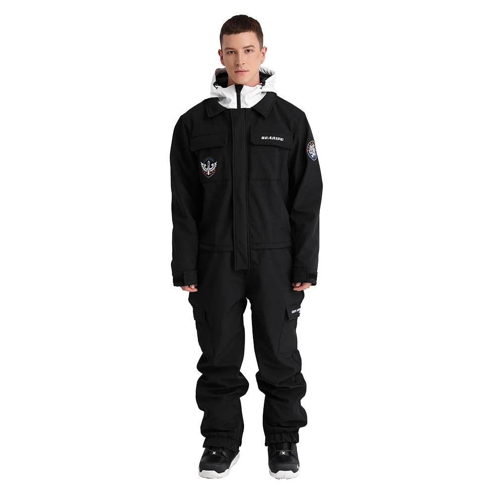 Waterproof Warm One-Piece Ski Suit for Women & Men - Winter Snowsuit for Outdoor Skiing, Snowboarding & Snow Activities