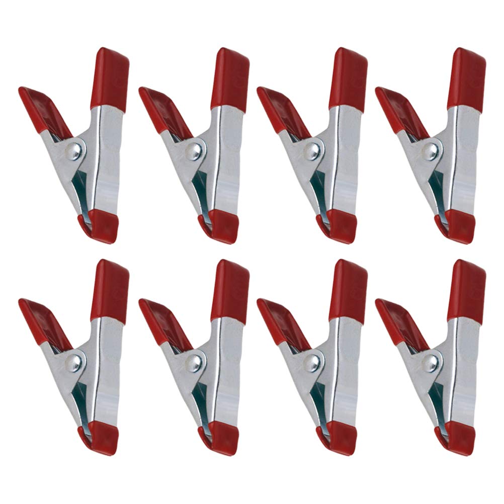 8pcs Carbon Steel Spring Clamps - Heavy Duty Alligator Clips for DIY, Woodworking, Camping & Outdoor Use (6 Inch) - Perfect for Tents, Tarps, Fabric, and Craft Projects