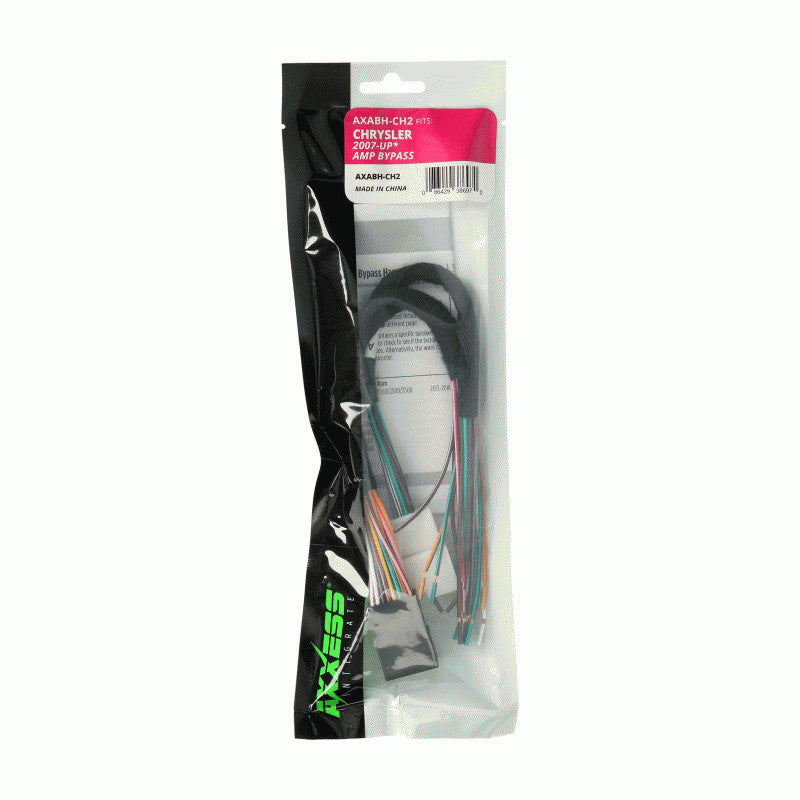 Axxess AXABH CH2 Amplifier Bypass Wiring Harness for 2007-2021 Chrysler Dodge Jeep RAM Vehicles - Perfect for Car Audio System Upgrades & Aftermarket Installations