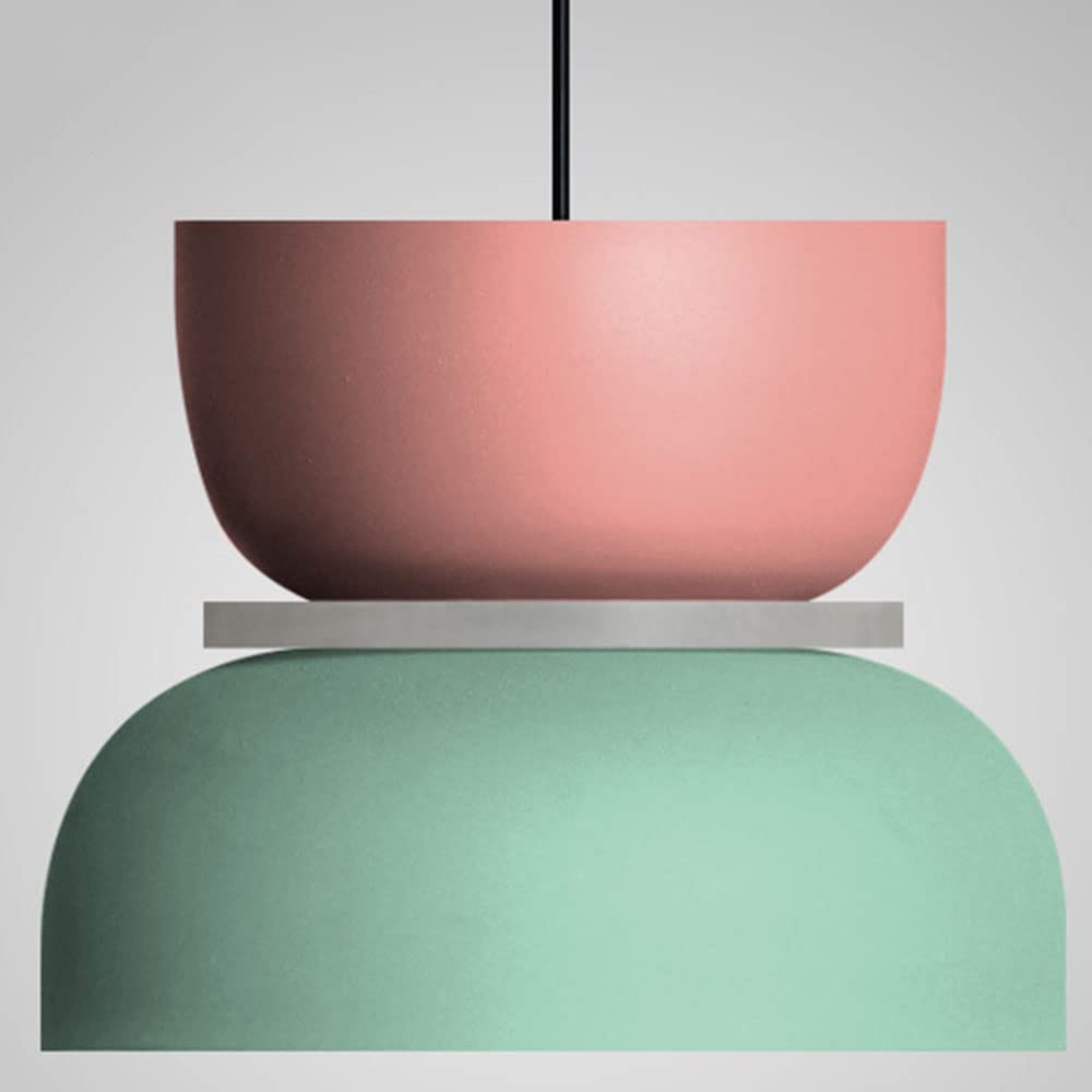 ZAKATA Unique Nordic Ceiling Pendant Light - Macaron Color Industrial Hanging Lamp for Cafe, Living Room & Bedroom | Modern Chandelier Lighting Fixture for Home & Commercial Spaces