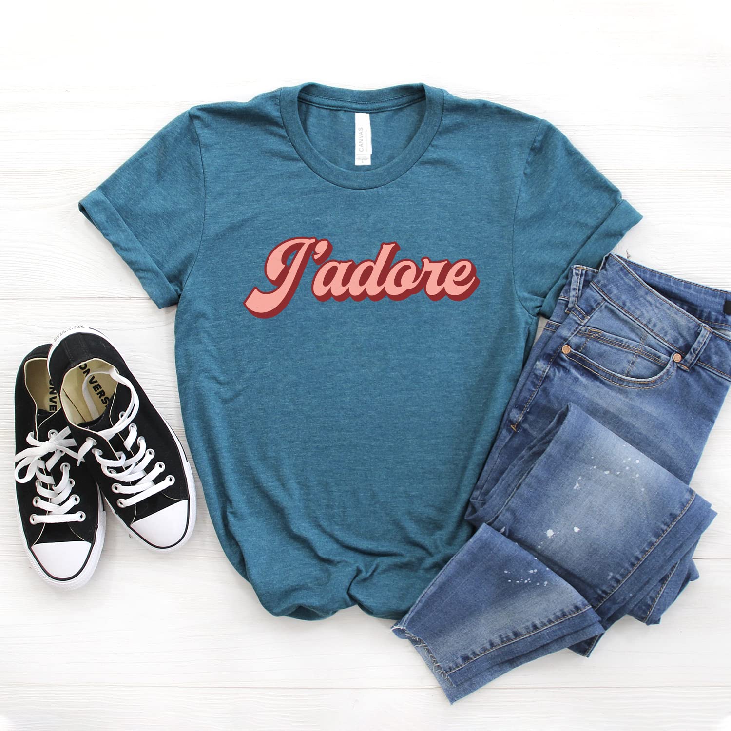J'adore France Paris Shirt - Softstyle Unisex T-Shirt with 'Je T'aime' Print - Perfect French Gift for Travel Lovers & Francophiles - Great for Vacations, Date Nights & Cultural Events