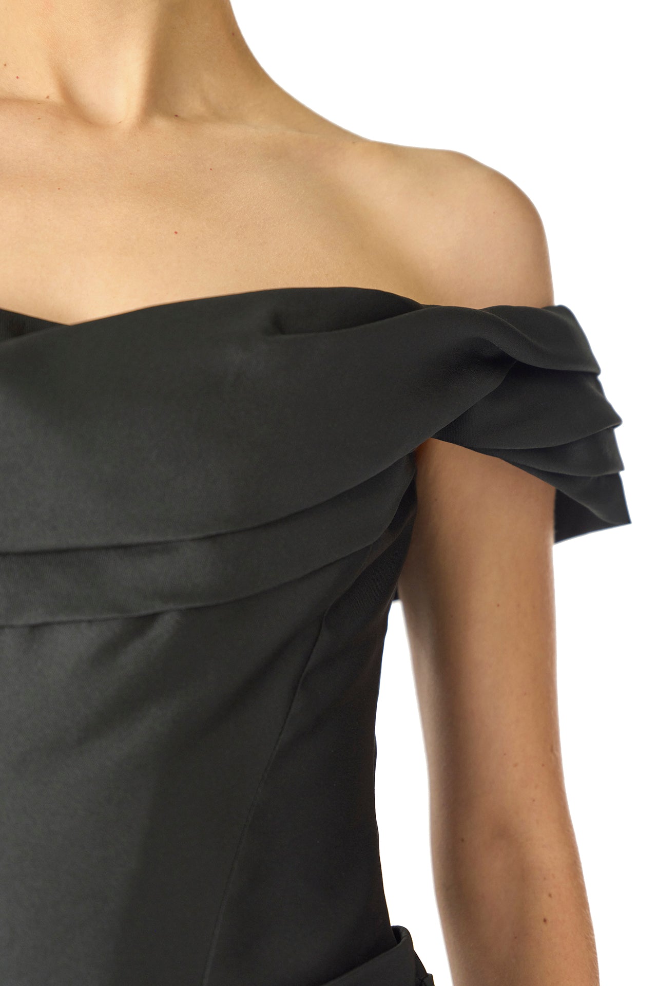 Elegant Off The Shoulder Draped Trumpet Gown for Women - Formal Evening Dress for Prom, Wedding & Special Occasions