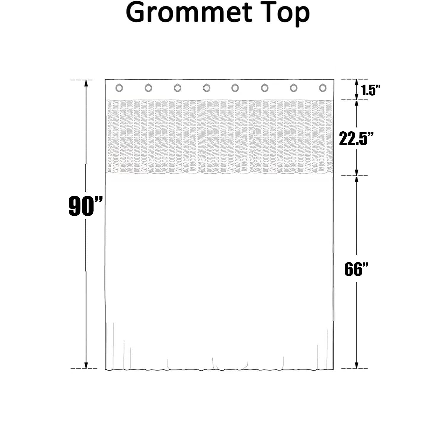 Flame-Resistant Washable Hospital Privacy Curtain - 19' x 7.5' Bed Divider with Mesh & Grommets - Ideal for Patient Rooms, Clinics & Healthcare Facilities