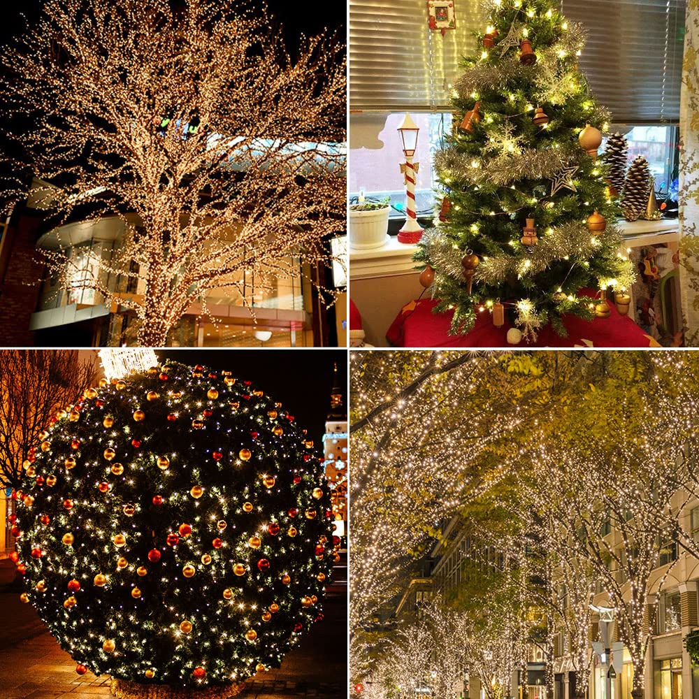 200FT LED Fairy String Lights with 600 LEDs - Waterproof Outdoor/Indoor Plug-In Lights with Remote Control - Perfect for Bedroom, Living Room, Backyard, Patio, Garden, Wedding & Christmas Decorations