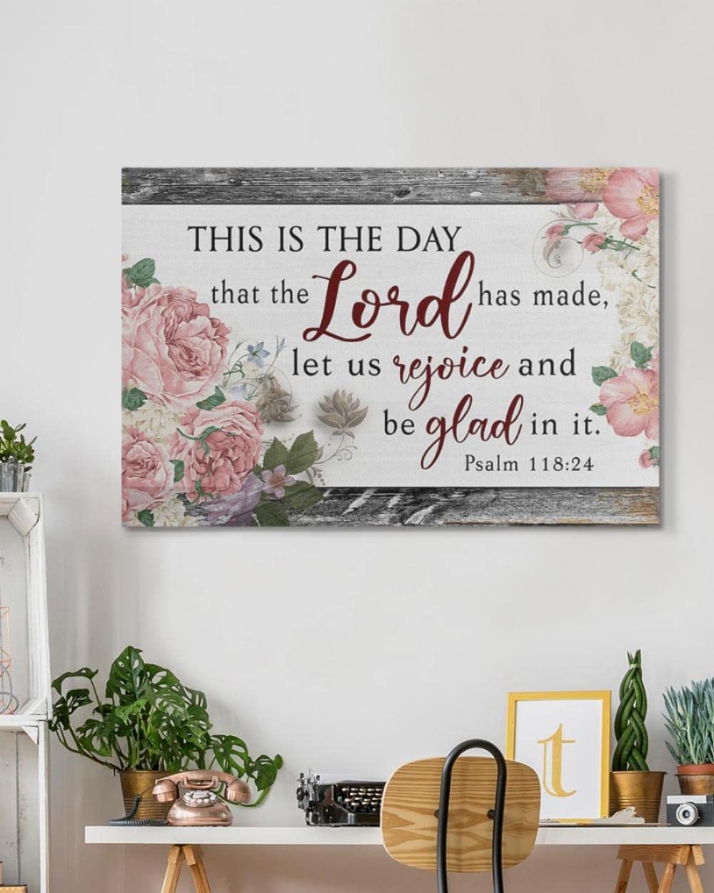 Jesus Wall Art - 'This Is The Day The Lord Has Made' Inspirational Christian Canvas Print for Home & Church Decor | Meaningful Religious Gift Idea