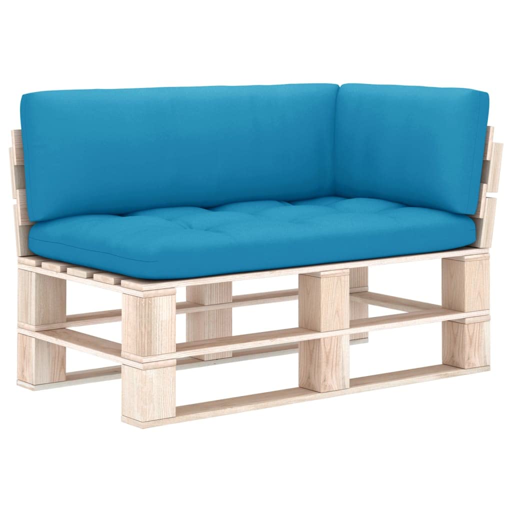 Premium 3-Piece Pallet Sofa Cushion Set - Soft & Comfortable Seat Cushions for Patio Furniture - Universal Design for Indoor/Outdoor Use - Perfect for Balcony, Deck, Garden & Backyard Relaxation - Blue
