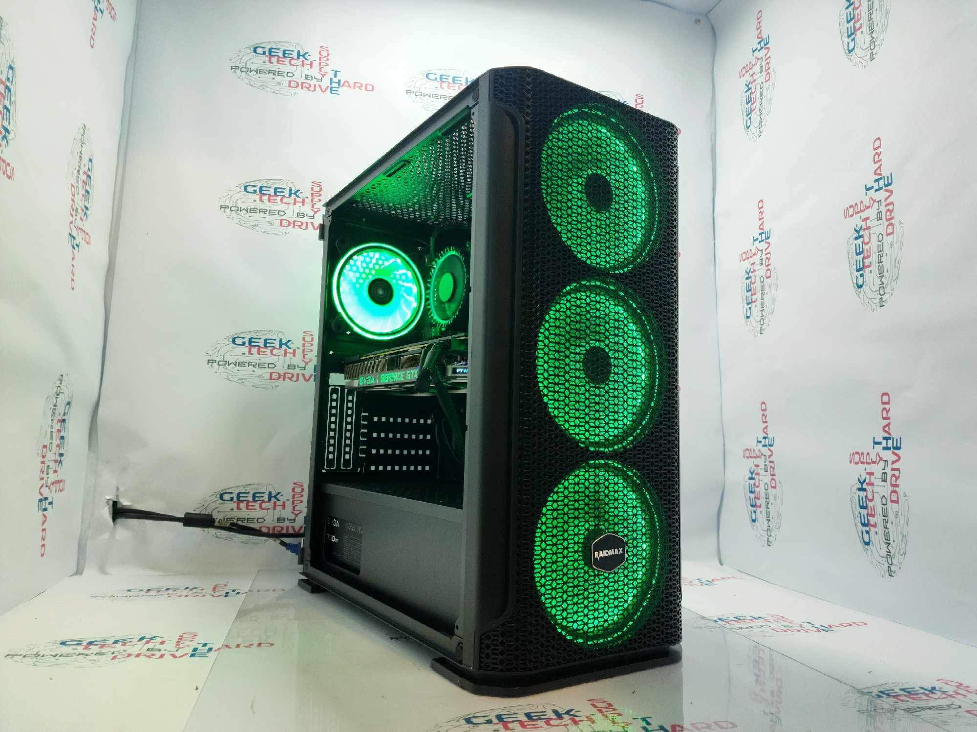 GTech Custom Gaming PC - Intel Core i5 12400, NVIDIA GTX 1080 Ti, 1TB NVMe SSD, 32GB DDR4 RAM (Black F01) - High Performance Desktop Computer for Gaming, Streaming & Content Creation