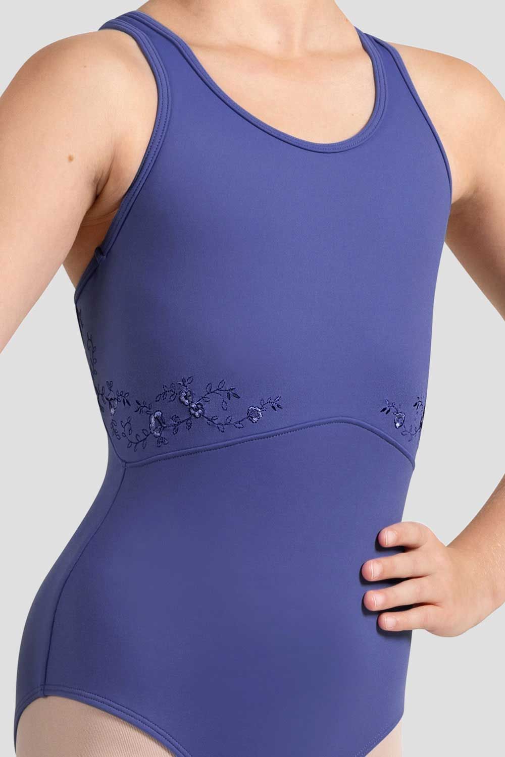 Girls Primrose Cross Back Leotard - Ballet Dance Gymnastics Leotard for Kids - Perfect for Ballet Class, Dance Practice & Gymnastics Performance