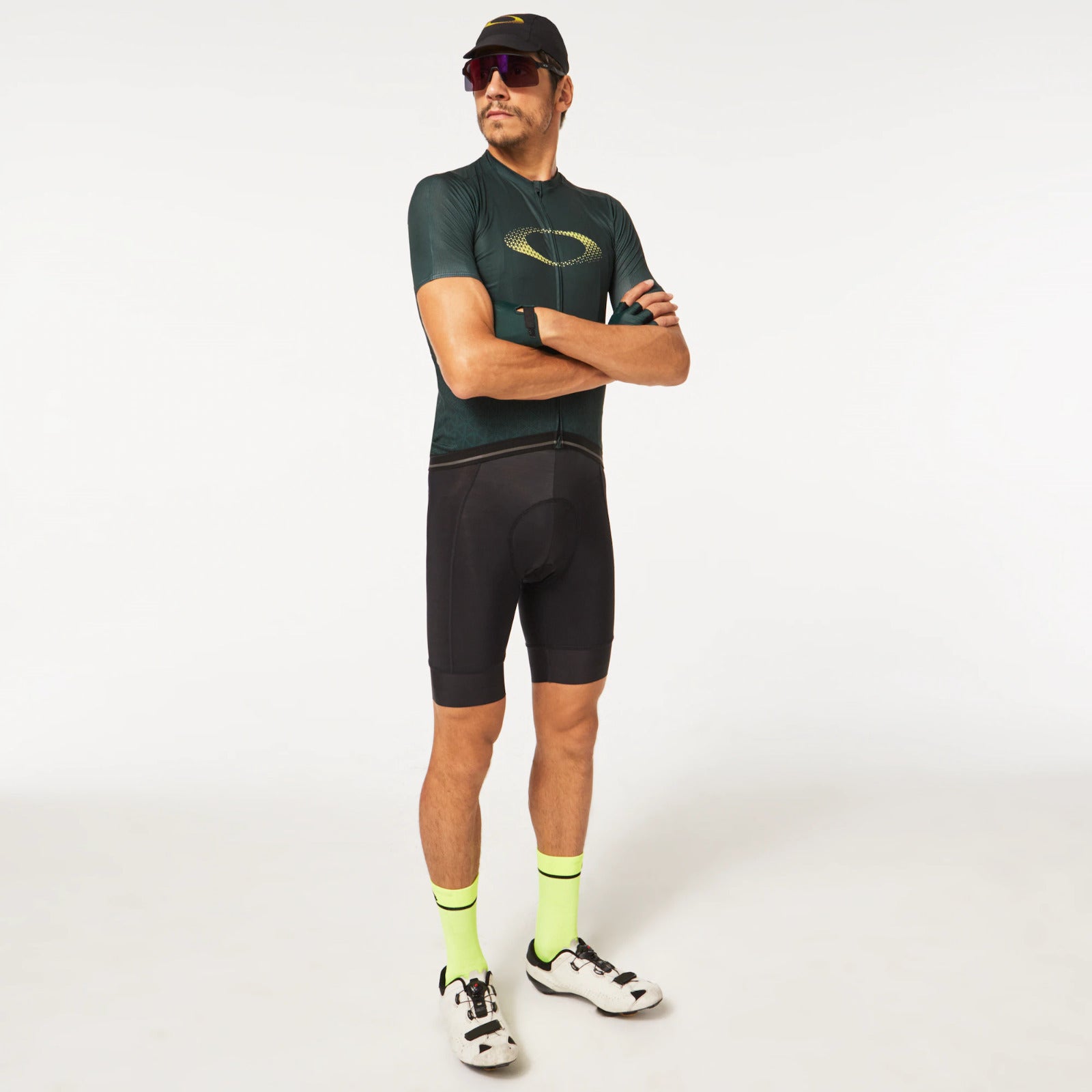 Oakley Men's Endurance Pkblee Jersey - Performance Cycling Shirt for Road & Mountain Biking - Breathable & Moisture-Wicking - Hunter Green (FOA403127 7BC) - Ideal for Training, Racing & Outdoor Sports