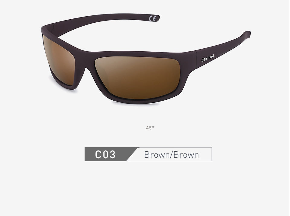 20/20 Polarized Square Sunglasses for Men - UV Protection, Anti-Glare, Lightweight & Durable - Perfect for Driving, Fishing, and Outdoor Activities