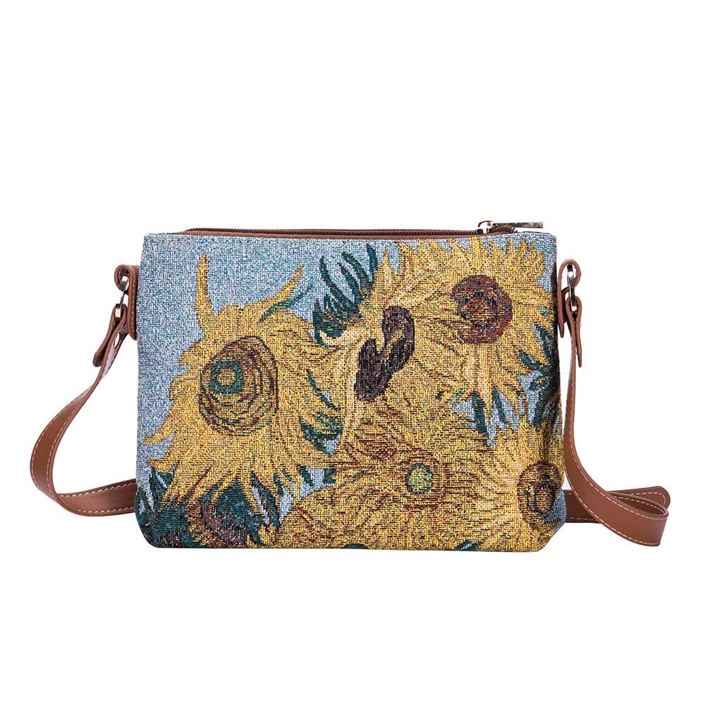 Signare Van Gogh Sunflower Inspired Women's Tote Bags - Artistic Crossbody & Shoulder Bags for Work, Travel & Everyday Use