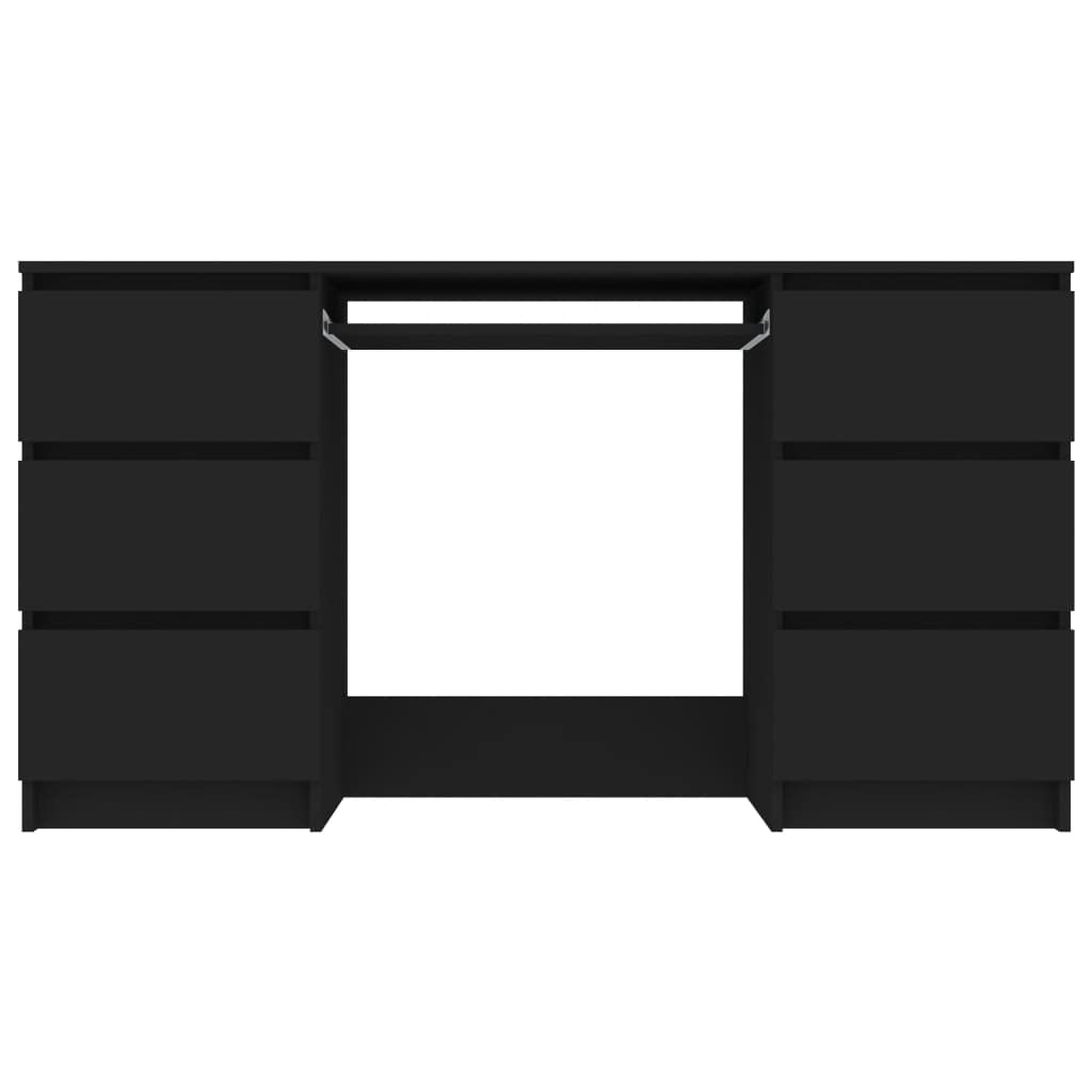Black Writing Desk with Storage | 55.1